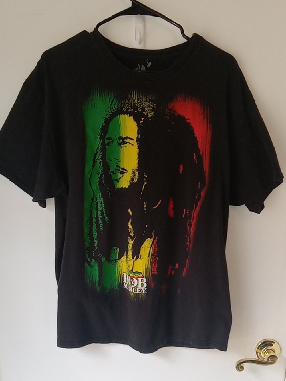 Bob Marley Graphic Tee - Rasta Tricolor Design